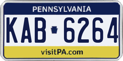 PA license plate KAB6264