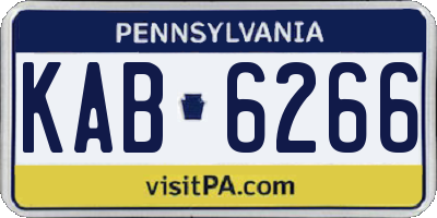 PA license plate KAB6266