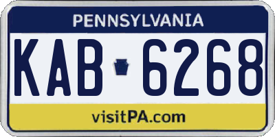 PA license plate KAB6268