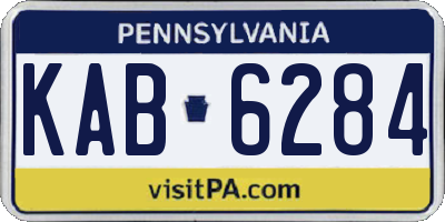 PA license plate KAB6284