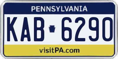 PA license plate KAB6290