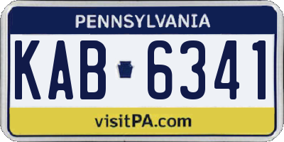 PA license plate KAB6341
