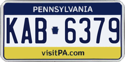 PA license plate KAB6379