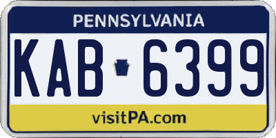 PA license plate KAB6399