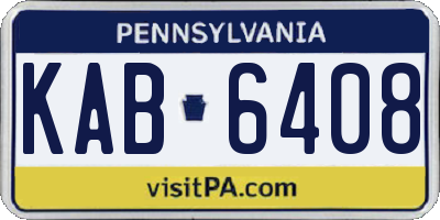 PA license plate KAB6408