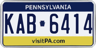PA license plate KAB6414