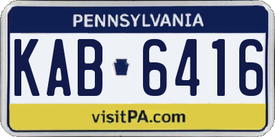PA license plate KAB6416