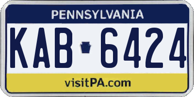 PA license plate KAB6424
