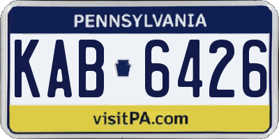 PA license plate KAB6426