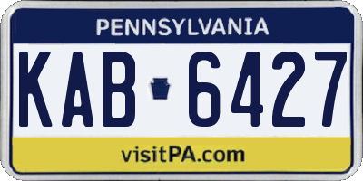 PA license plate KAB6427