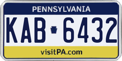 PA license plate KAB6432
