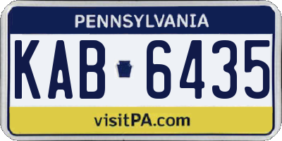 PA license plate KAB6435