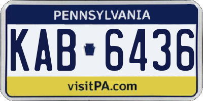 PA license plate KAB6436