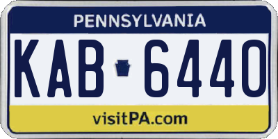 PA license plate KAB6440