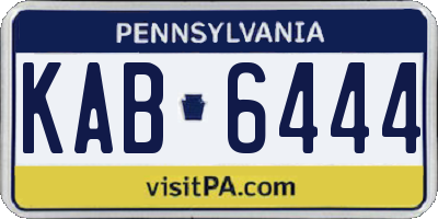 PA license plate KAB6444