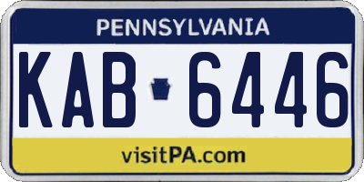 PA license plate KAB6446
