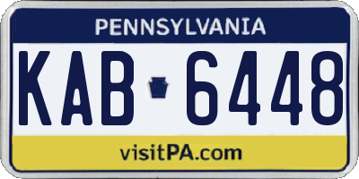 PA license plate KAB6448
