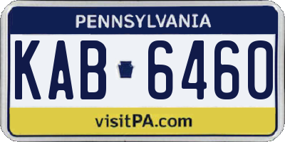 PA license plate KAB6460