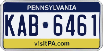 PA license plate KAB6461