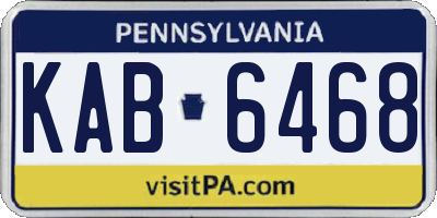 PA license plate KAB6468