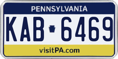 PA license plate KAB6469