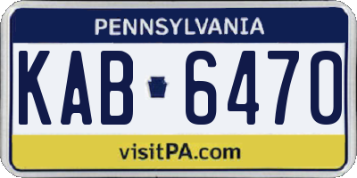 PA license plate KAB6470