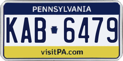PA license plate KAB6479