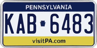 PA license plate KAB6483