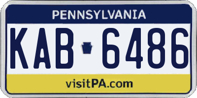 PA license plate KAB6486