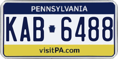 PA license plate KAB6488