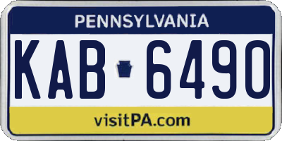 PA license plate KAB6490