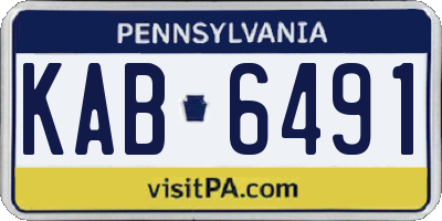 PA license plate KAB6491