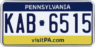 PA license plate KAB6515