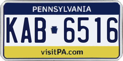 PA license plate KAB6516