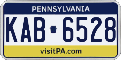 PA license plate KAB6528