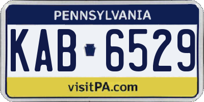 PA license plate KAB6529