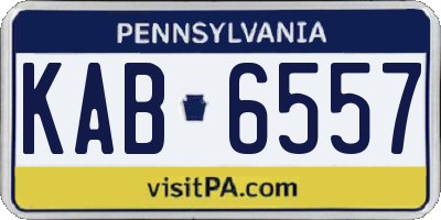 PA license plate KAB6557