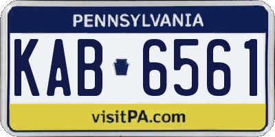 PA license plate KAB6561