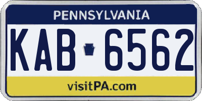 PA license plate KAB6562