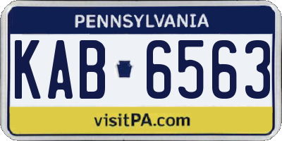 PA license plate KAB6563
