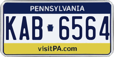 PA license plate KAB6564