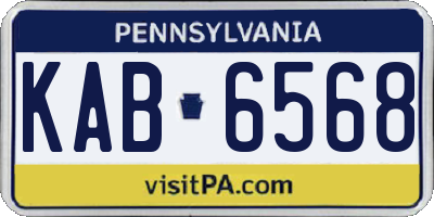 PA license plate KAB6568