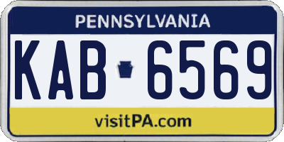 PA license plate KAB6569