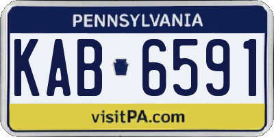 PA license plate KAB6591
