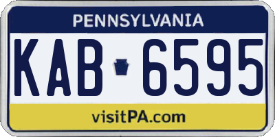 PA license plate KAB6595