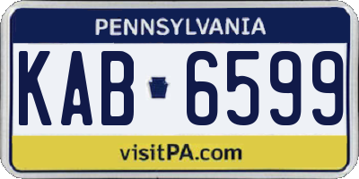 PA license plate KAB6599