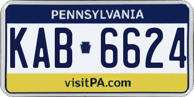 PA license plate KAB6624