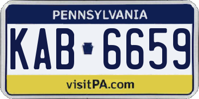 PA license plate KAB6659