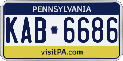 PA license plate KAB6686