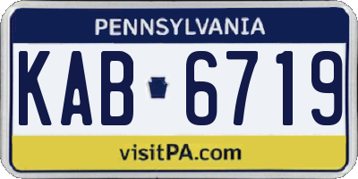 PA license plate KAB6719